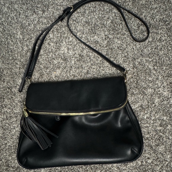 Nordstrom Black Crossbody Bag with Tassel - Picture 1 of 6